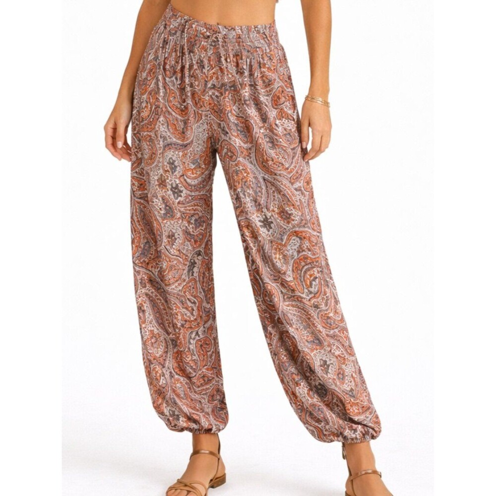 Oysho Printed Size Medium Boho Pull on Jogger Pants